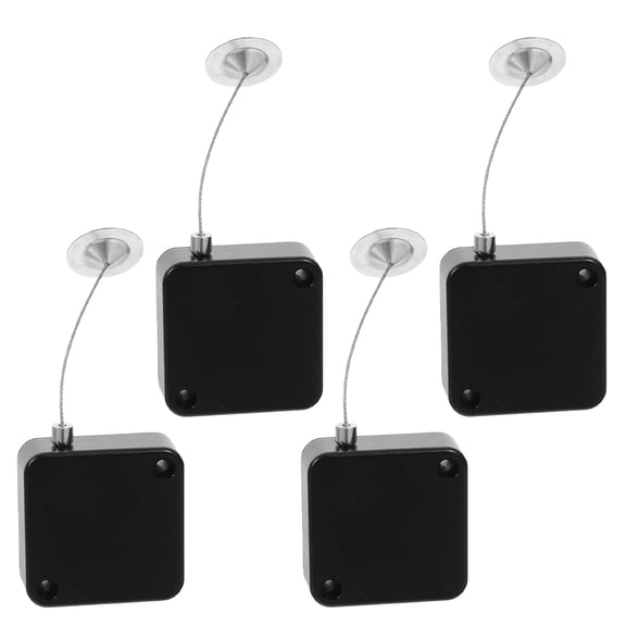 BESTYASH 4Pcs Retractable Cable Lock Box with Telescopic Stainless Steel Wire Holder for Anti-Theft Electronics Use