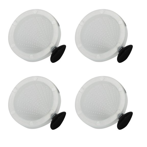 BESTYASH 4Pcs Shrimp Tank Feeder Feeding Cup Red Plastic Cone Pet Fish