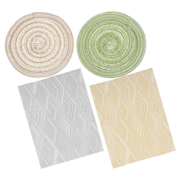 BESTYASH 4-Pack Mini Floor Mat Cloth with Simulation Effect, Assorted Colors Dollhouse Playroom