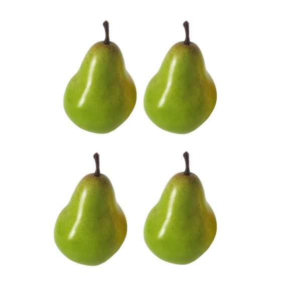 BESTYASH 4Pcs Simulation Fruit Pear Decor Green Foam Realistic Photography Prop