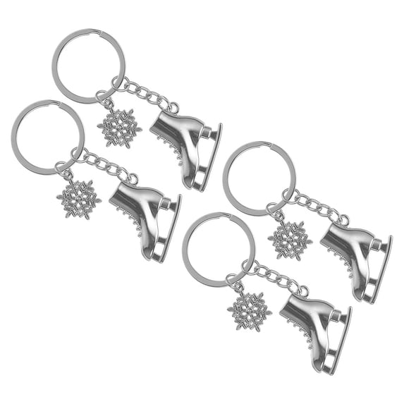 BESTYASH 4 Pcs Ice Skates Pendant Keychain Simple Design for Backpack Bag Decor