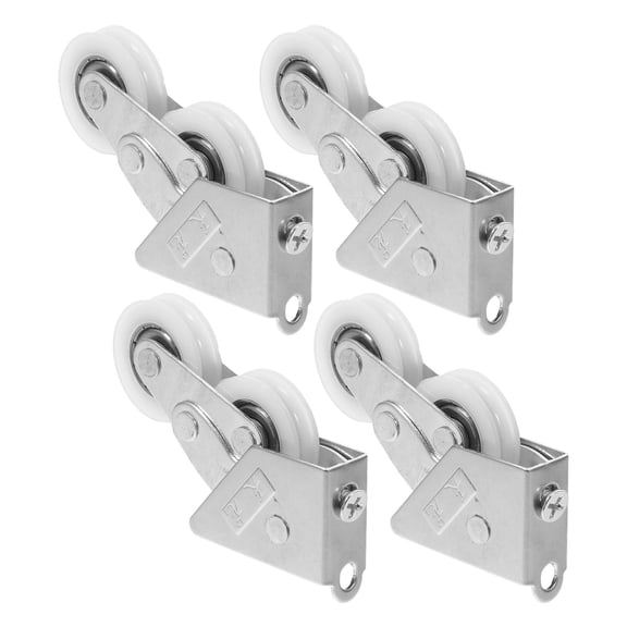 BESTYASH 4Pcs Sliding Door Roller Wheels Aluminum Silver Durable Replacement Garage Door Rollers