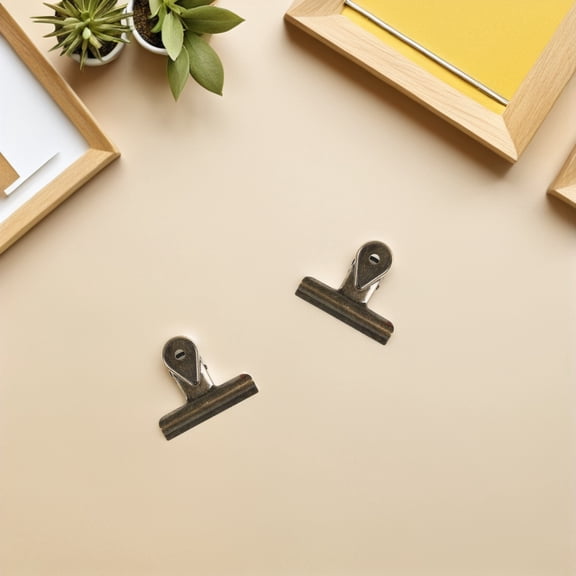 BESTYASH 4Pcs Small Bull Dog Clips Coffee Metal Office Bulldog Clips for Home Kitchen and Paper Organization
