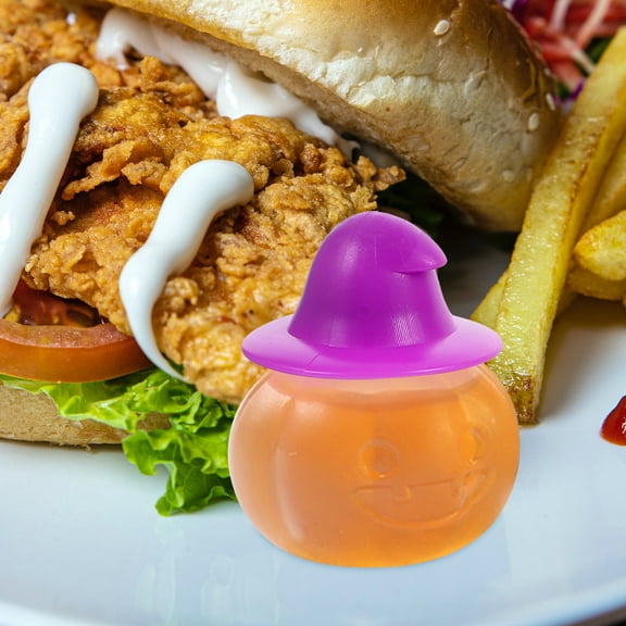 BESTYASH 4Pcs Small Condiment Containers with Airtight Lids Assorted Colors for Kitchen and Picnic Storage