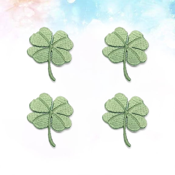 BESTYASH 4Pcs Embroidery Patch Set for Iron-On Sewing, Fabric Applique for Clothes and Crafts