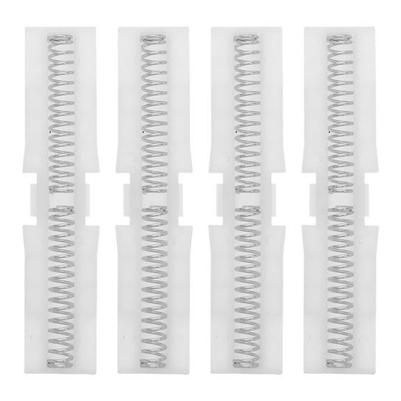 BESTYASH 4-Pack White ABS Spring-Loaded Folding Door Guide Rail Track Replacement for Closet and Cabinet Doors