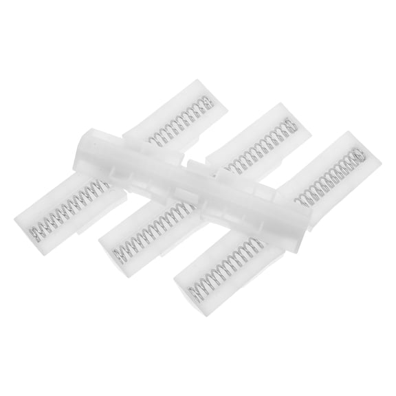 BESTYASH 4Pcs White ABS Spring Loaded Folding Door Guide Rail Quiet Glide Track for Closet Doors