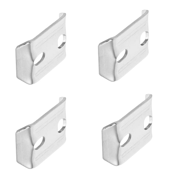 BESTYASH 4Pcs Plated Silver Bath Towel Rack Brackets Stainless Steel Hardware for Secure Bathroom Mounting