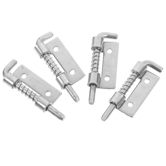 BESTYASH 4Pcs Stainless Steel Slide Bolt Latch with Spring Secure Closure Easy Removal for Cabinet Security