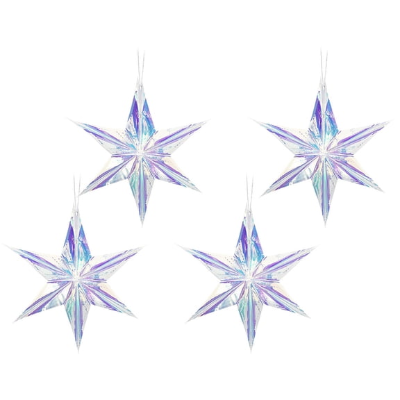 BESTYASH 4Pcs Star Ornaments Multi Party Supplies for Birthday and Home Decor