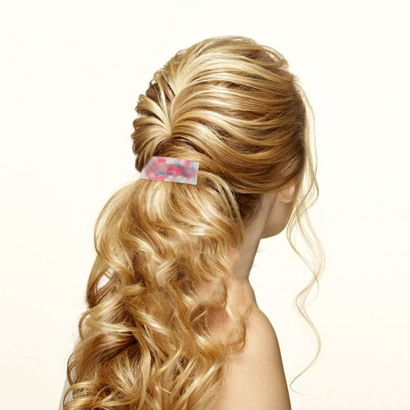 BESTYASH 4-Pack Acetate Hair Clips with Spring Clasp for High Ponytail and Everyday Hair Styling