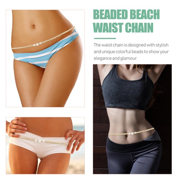 BESTYASH 4Pcs Summer Body Chains with Vibrant Beads for Stylish Bikini Accessories