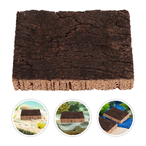 BESTYASH 4-Pack Bark Panels for Terrarium Background, Coffee Color, Realistic Reptile Decor
