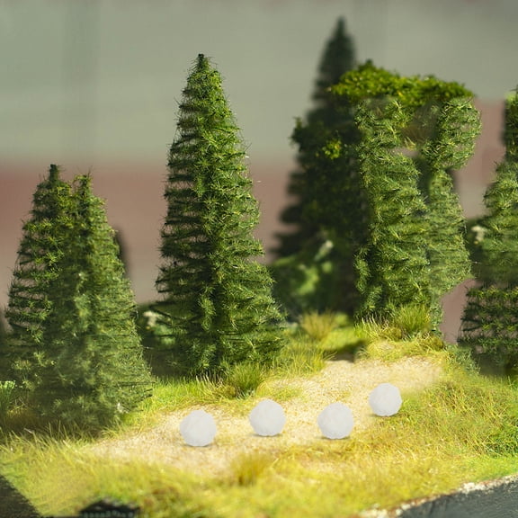 BESTYASH 4pcs Mini Statues for Seasonal Atmosphere with Beige Resin Tiny Arctic Figurines