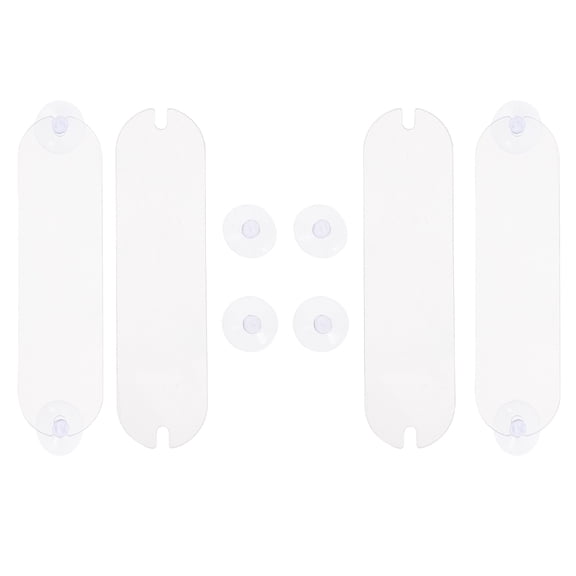 BESTYASH 4Pcs Transparent Acrylic Toll Pass Holder with Strong Suction Cups for Car Windshield Mount