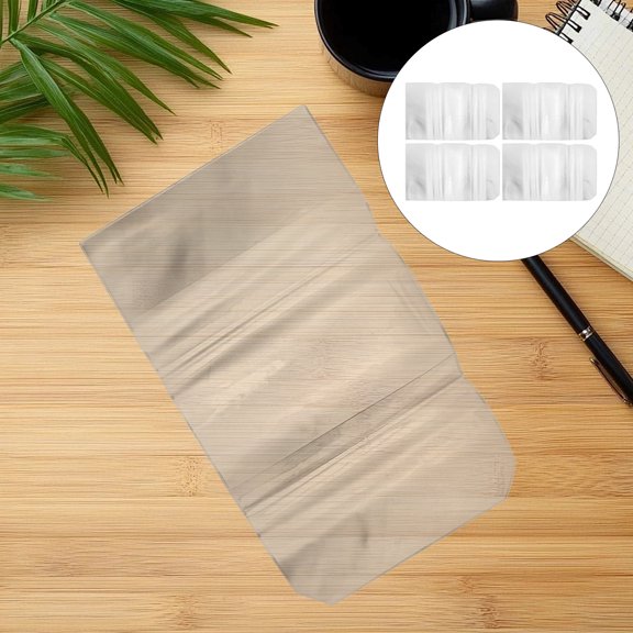 BESTYASH 4Pcs Transparent PVC Protective Covers for Notebooks Planners and Scrapbooks