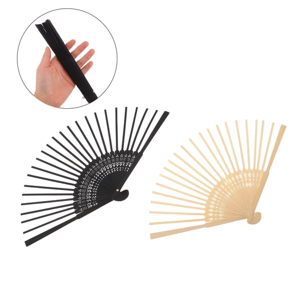 BESTYASH 4-Piece Unfinished Wooden Fan Frames for Handheld Fan Crafting, Festival, Wedding, and Party Decorations