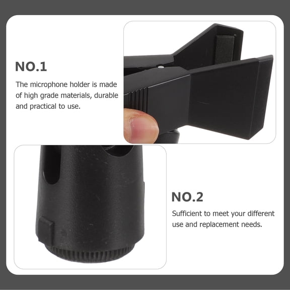 BESTYASH 4-Pack Universal Microphone Clips Plastic Mic Holders Compatible with Wired and Mic Stands