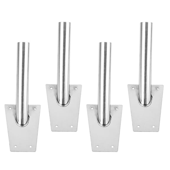 BESTYASH 4- Mount Flag Pole Holders, Polished Stainless Steel, Outdoor Flagpole Brackets