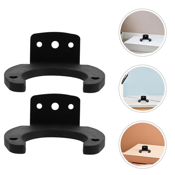BESTYASH 4Pcs Wall Mount Mic Holder Black Durable Space Saving Microphone Hanger Set