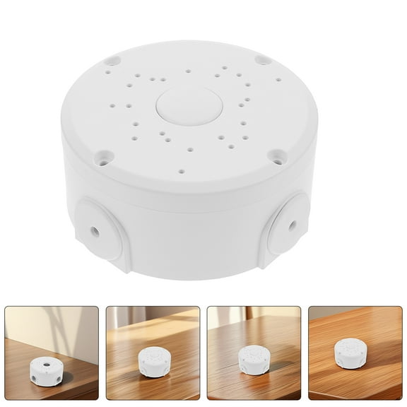 BESTYASH White Plastic Junction Box, Weatherproof with Cable Hiding, Outdoor Use, 4Pcs