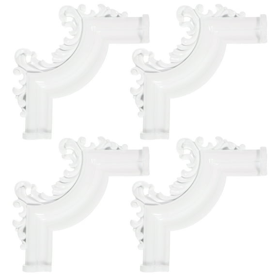 BESTYASH 4Pcs White PVC Premade Wainscoting Panels for Doors and Ceiling Decorative Corner Molding