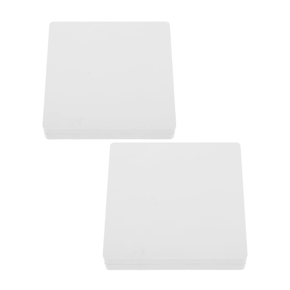 BESTYASH 4-Pack White Plastic Blank Wall Plate Covers for Electrical Outlet and Panel Concealment