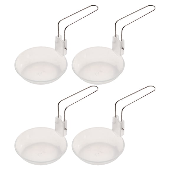 BESTYASH 4Pcs White Plastic Cooking Ladle Folding Outdoor Soup Spoon for Mixing and Serving