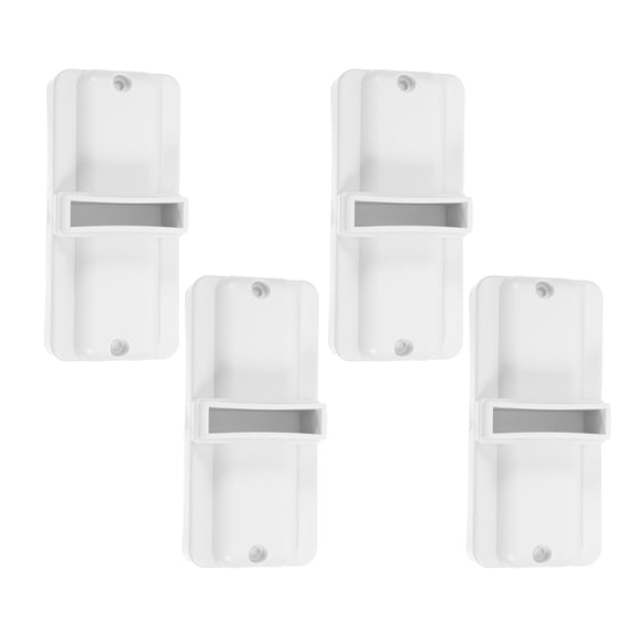 BESTYASH 4Pcs White Plastic Fence Base Stand for Garden Fence Post Anchor and Support