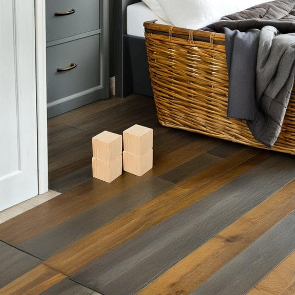 BESTYASH 4-Pack Heavy Duty Wooden Bed Risers Furniture Lifts Height Increase with Assorted Colors