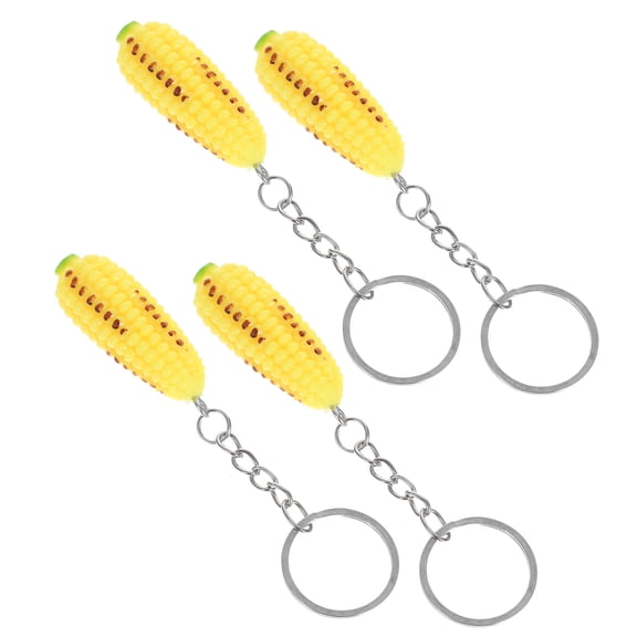 BESTYASH 4pcs Vegetable Keychain Pendant PVC Realistic Decoration For Purse Charm And Backpack Use