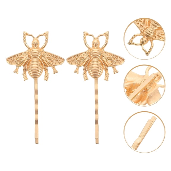 BESTYASH 4Pcs Zinc Alloy Bee Hair Clip Set with Craftsmanship Durable Hair Ornaments