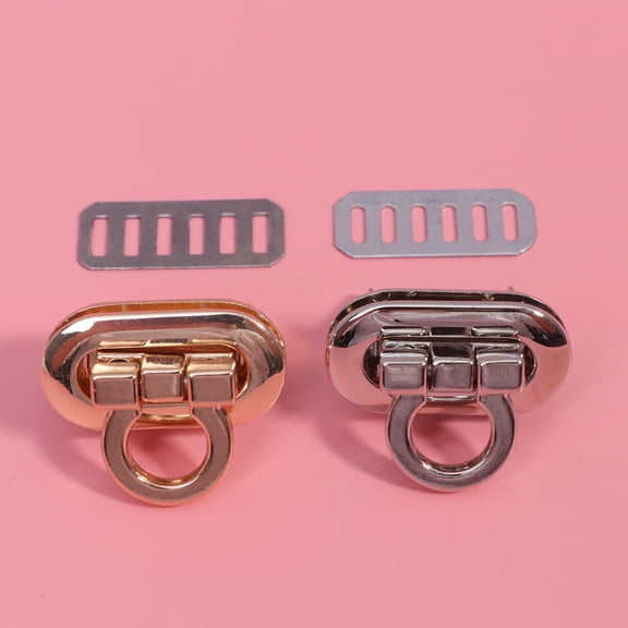 BESTYASH Handbag Thumb Lock Twist Lock Zinc Alloy Rose 4PCS