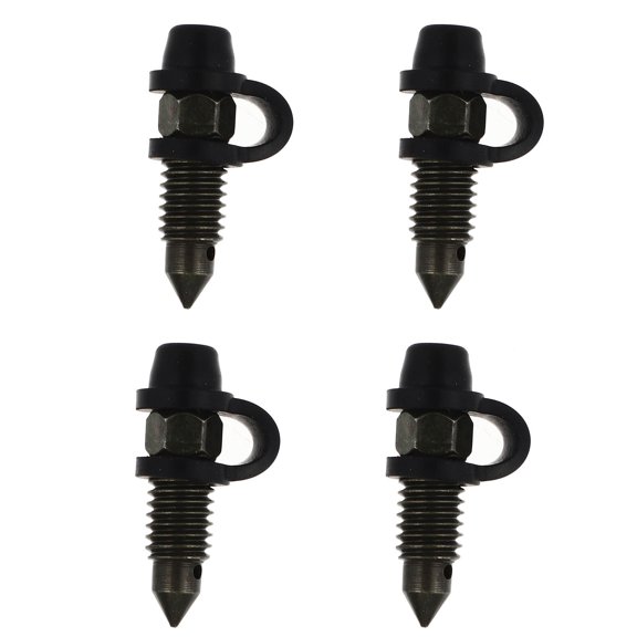 BESTYASH 4Sets Motorcycle Exhaust Screw with Cap for Motorbike Brake Bleeding and Fluid Control
