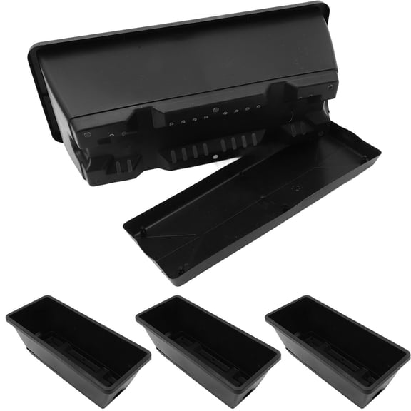 BESTYASH 4Sets Multipurpose Grey Resin Window Box Planter for Flower Herb and Vegetable Gardening