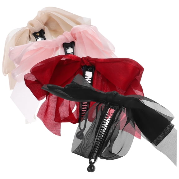 BESTYASH 4pcs Banana Hair Clip Secure Hairstyle Pink Plastic for Various Occasions