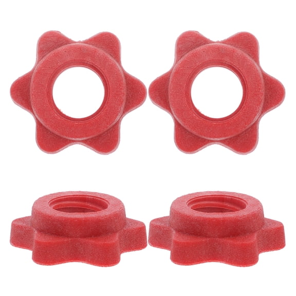 BESTYASH Barbell Lock Collar Red Durable Plastic for 4Pcs