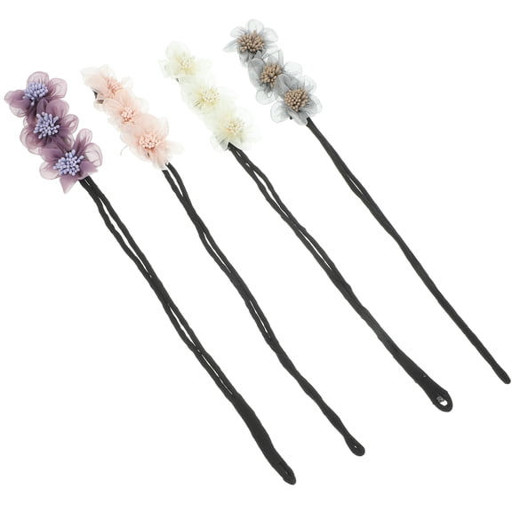BESTYASH 4pcs Cute Bun Makers Elegant Hair Bun Accessories for Women Mother's Day