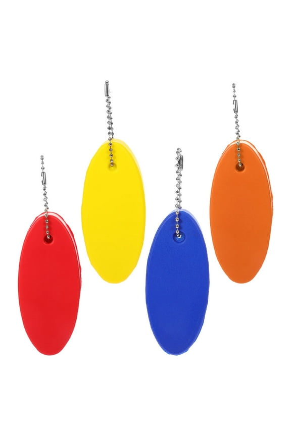 4pcs Durable Lightweight Oval Foam Key Rings for Kayaking Fishing Stylish and Portable Accessory