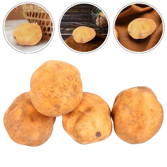 BESTYASH 4pcs Fake Vegetable Artificial Potato Foam Decoration For Photographers