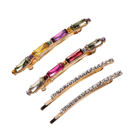 BESTYASH 4pcs Hair Jewels for Women Sparkly Hair Clips for Women Acrylic Different Shapes for Elegant Wear