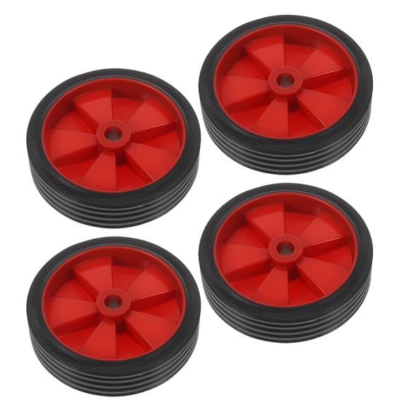 BESTYASH Air Compressor Replacement Caster Wheels, Red Plastic, Stable and Wear-Resistant, 4Pcs