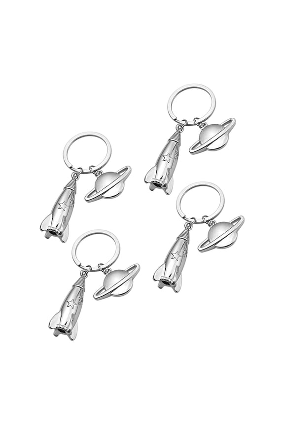 Rocket Party Favors Keychain Zinc Alloy Metal Small Decorative Keyring for Luggage and Bags