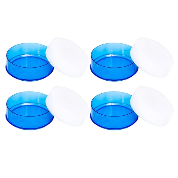 BESTYASH 4pcs Sponge Finger Wet Moistener Blue Plastic For Office Workers