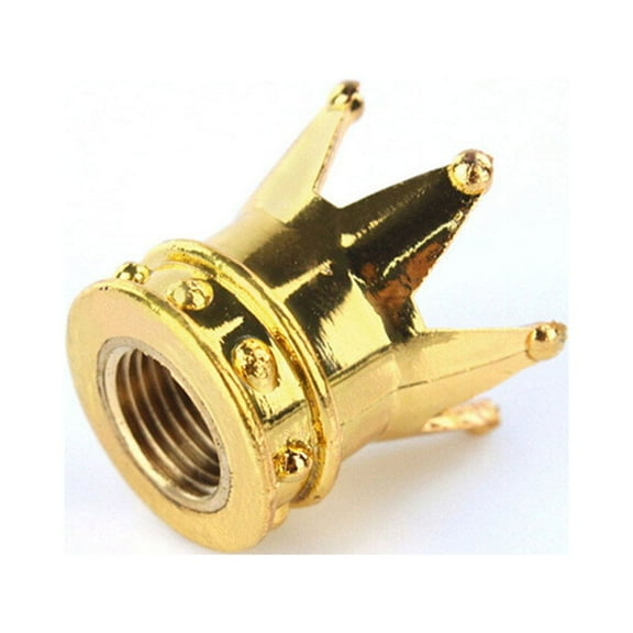 BESTYASH 4Pcs Aluminum Alloy Golden Auto Tyre Caps Car Tire Covers Prevent Leakage