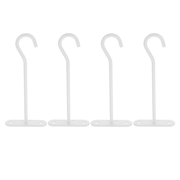 BESTYASH 4pcs of Ceiling Hooks for Hanging Ornaments White Iron Minimalist Indoor Decoration