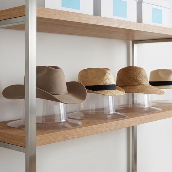 BESTYASH 5-Pack Clear Hat Display Stands with Dome Shapers for Hat Support and Presentation