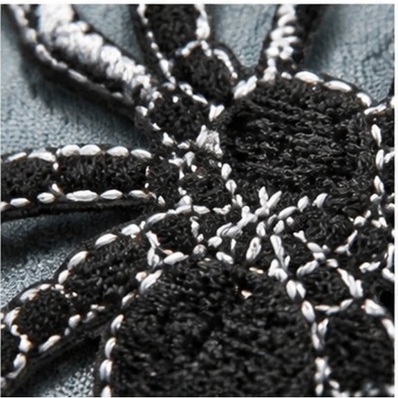 BESTYASH 5 Pieces Black Spider Patches, Decorative Sew- Appliques for Clothing, Jackets, Backpacks, Craft and Sewing Projects