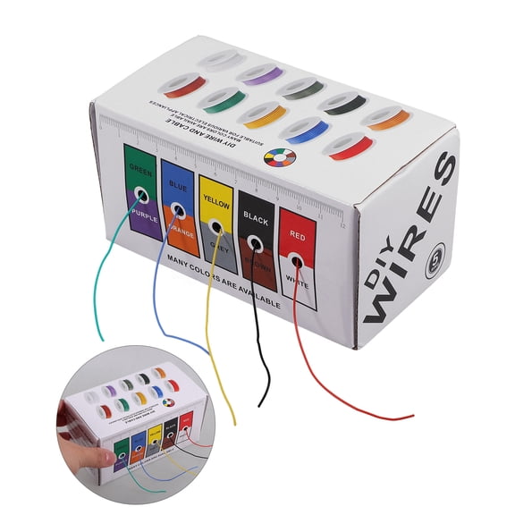 BESTYASH 5 Rolls Flexible Silicone Electrical Wire Connection Cable For Diy Projects And Home Electrical Repairs