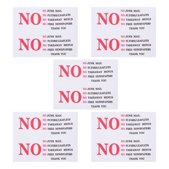 BESTYASH PVC Weatherproof Mailbox Decal No Junk Mail Sticker with Clear Message